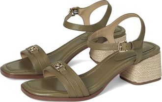 Michael Kors Mandy Mid Sandal Womens Sandals Safari Green : 6.5 M, Leather