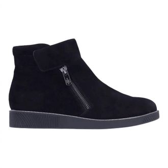 L'Amour Des Pieds Womens Jaidly Leather Round Toe Bootie In Black
