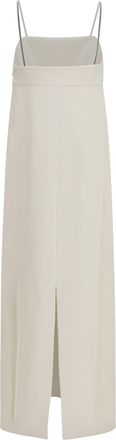 Brunello Cucinelli Womens Dress Silk Maxi Pure White Acetate