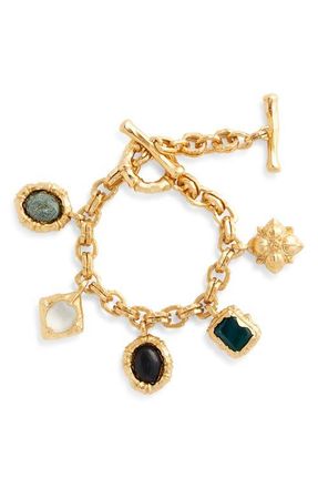 Zimmermann Wisp Charm Bracelet in Antique Gold/Green Angg at Nordstrom