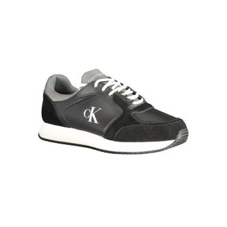 Calvin Klein Mixed Material Low-Top Sneaker - Black