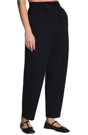 Spanx AirEssentials French Rib Ankle Pants in Very Black at Nordstrom, Size X-Large