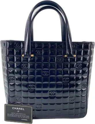 Chanel Black Leather Tote Bag (Pre-Owned)