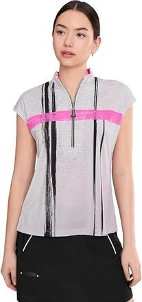 Jamie Sadock Elegant Short Sleeve Pink Womens Clothing Black : XS, Polyester/Spandex