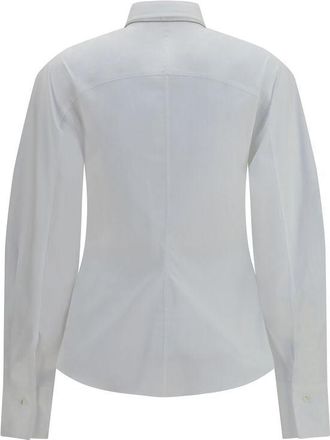 Brunello Cucinelli Womens White Cotton Dress Shirt