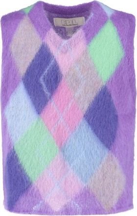 ERL Argyle Vest - Purple