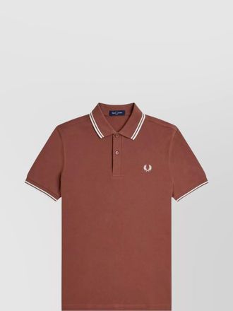 Fred Perry polo shirt with ribbed cuffs and collar