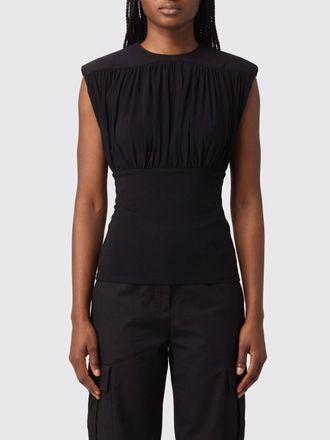 Anine Bing Sleeveless Viscose Top with Padded Shoulders and Slim Fit