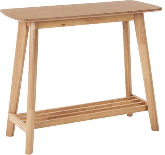 Beliani Consola Tablero De Mdf Madera Clara Estante Almacenaje Tradicional Sala De Estar Tulare