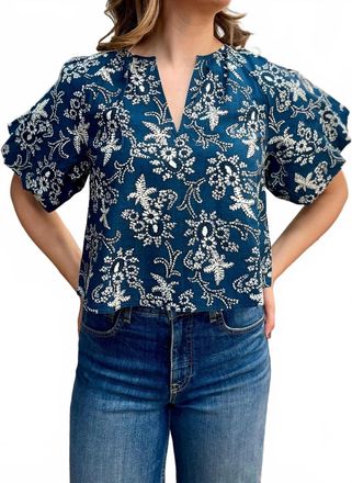 The Great. The Blythe Top In Indba Indigo Bandana