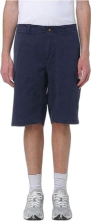 Blauer Pantaloncini Cargo in Cotone Stretch - - Shorts - Uomo - Blu - W38