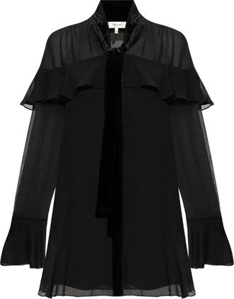 Frame Denim Abito con ruches - Nero