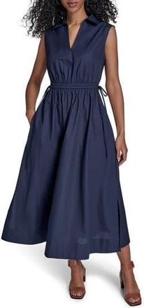 Calvin Klein Cutout Cotton Maxi Dress in Indigo at Nordstrom Rack, Size 10