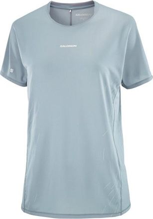 Salomon Sense Aero S/S Tee GFX Laufshirt f&uuml;r Damen | grau