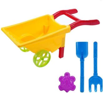 Trade Shop Trade Shop - 4pc Beach Mar Juegos De Mar Con Carretilla 18x44cm Rake Palette Formina 258296