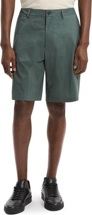 Theory Flat Front Nylon Bermuda Shorts in Pine Grove at Nordstrom, Size 29