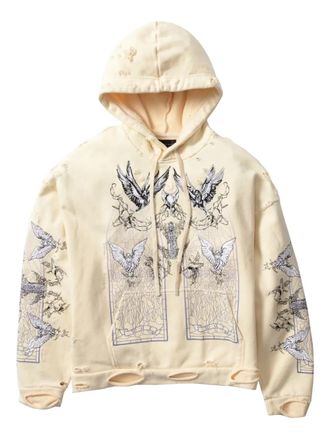 Who Decides War by Ev Bravado Gerafelde hoodie - Beige