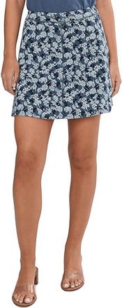 Toad&Co Seleena Skort Womens Skort Pacific Blue Print : LG, Cotton/Spandex/Lyocell