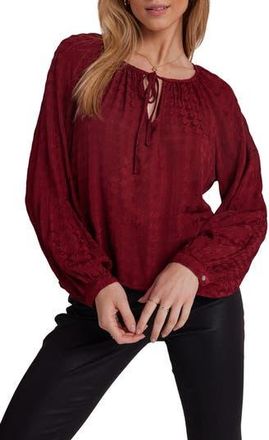 Bella Dahl Texture Raglan Sleeve Top in Sweet Sangria at Nordstrom Rack, Size Small