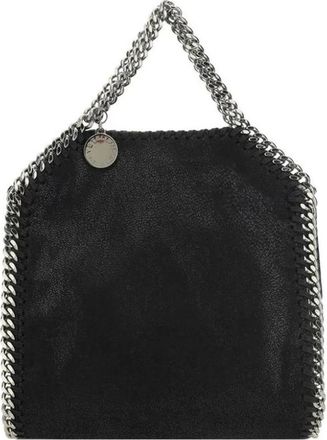 Stella McCartney Falabella Tiny Tote Bag - Dames - Handtassen - Zwart - ONE Size - Katoen - Tassen