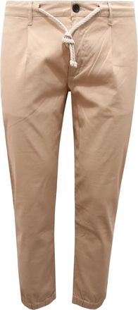 Paolo Pecora Katoen Linnen Broek met Trekkoord - Heren - Chinos - Beige - 2XL - Katoen - Broeken