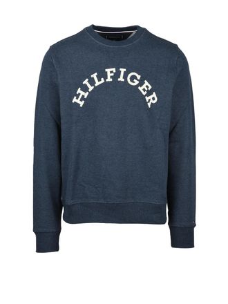 Tommy Hilfiger Blue Cotton Crewneck Sweatshirt