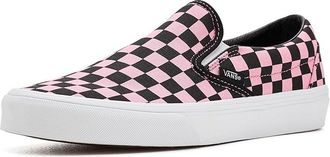 Vans Classic Slip-On Shoes Pop Pink/Black : Mens 13 - Womens 14.5 Medium, Leather