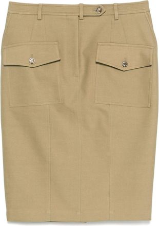 Tom Ford Twill Midi Skirt - Womens - Cotton/Elastane