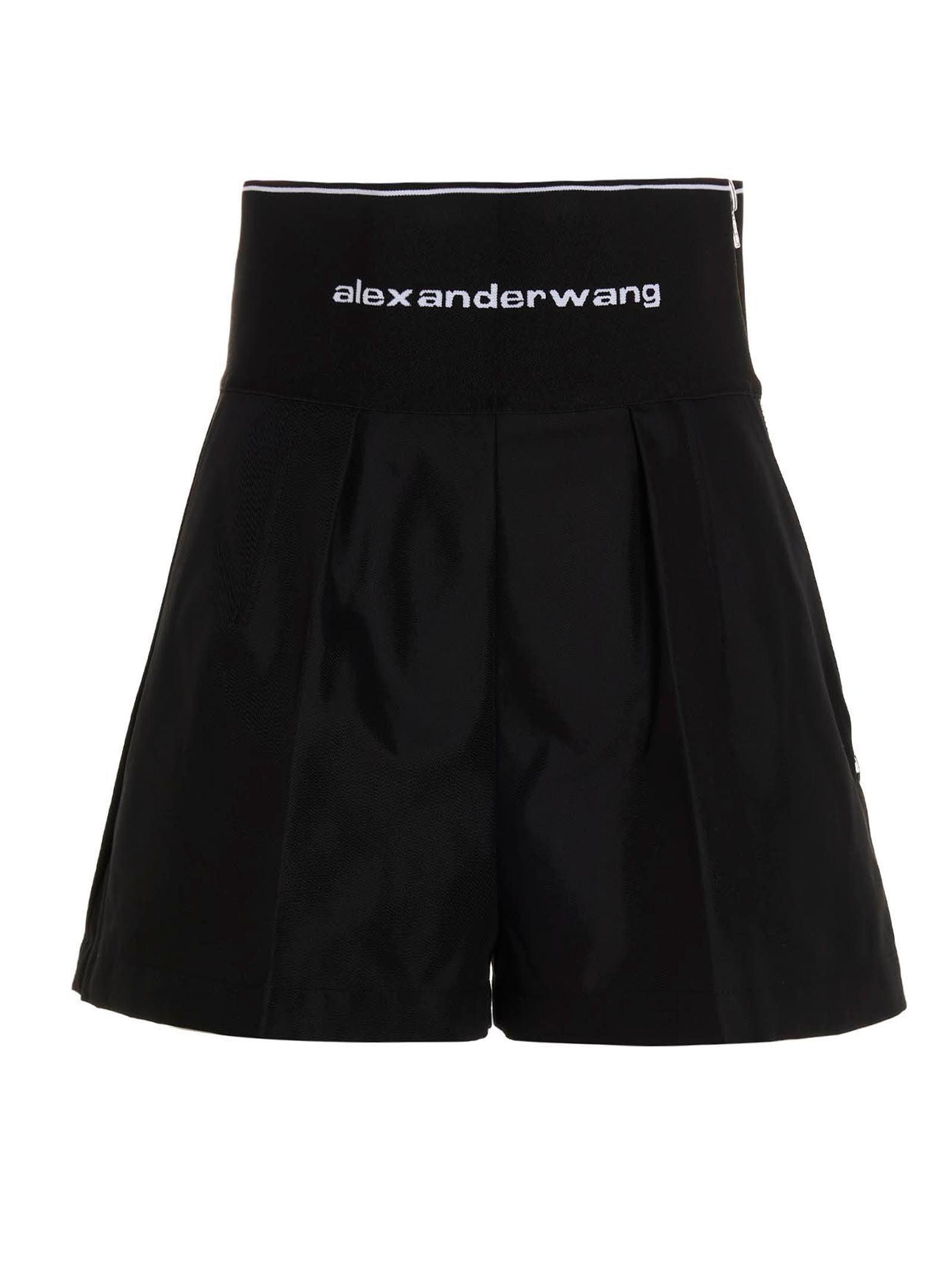 美品　Alexander Wang ブラックショーツ alexanderwang アレキサンダーワング コットンジャージー ユニ