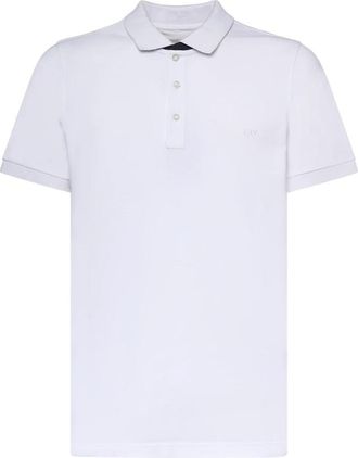 Fay Stretch Piqu&eacute; Polo - Heren - Polos - Wit - M - Katoen - Tops