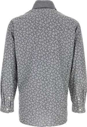 Yohji Yamamoto Mens Spare Shirt Gray Cotton