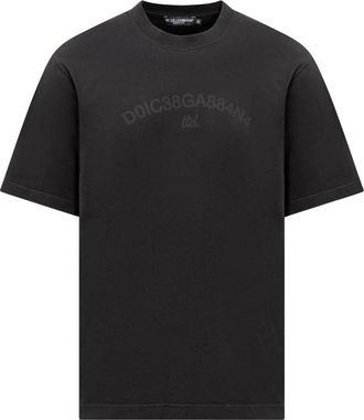 Dolce & Gabbana Logo-print Cotton T-shirt - Heren - T-shirts - Zwart - S - Katoen - Tops