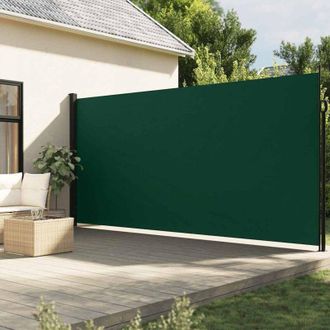 vidaXL Toldo Lateral Retr&aacute;ctil Verde Oscuro 200x600 Cm Vidaxl