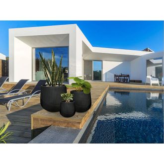 Schuller Schuller - Set 3 Maceteros Kioto Negro