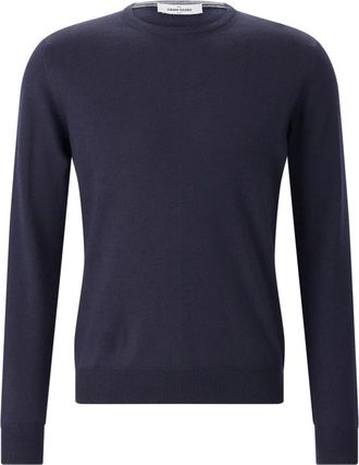 Gran Sasso Rondgebreide Kleding - Heren - Ronde hals truien - Blauw - 4XL - Wol - Truien & Vesten