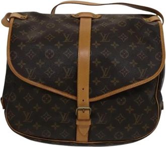 Louis Vuitton Pre-owned Saumur 35 Schoudertas - Dames - Vintage Schoudertas - Bruin - ONE Size - Leer - Vintage