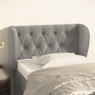 vidaXL Cabecero De Terciopelo Gris Claro 83x23x78/88 Cm Vidaxl