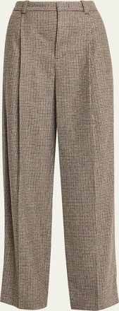 Vince Houndstooth Wool-Blend Trousers