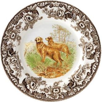 Spode Woodland Hunting Dogs 10.5 Dinner Plate in Golden Retriever at Nordstrom
