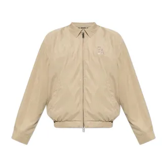 Emporio Armani Light Jackets, male, Beige, Size: 2XL Eagle Club Jacket