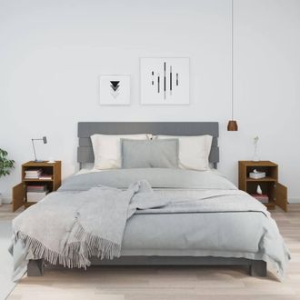 Berkfield Home Beautiful Bedside Cabinets 2 pcs Honey Brown 40x34x55 cm Solid Wo | Size: 40 x 34 x 55 cm