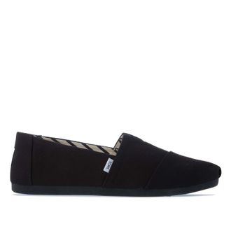 Toms Toms Womens Recycled Cotton Alpargata Espadrille Pumps in Black Textile - Size UK 11