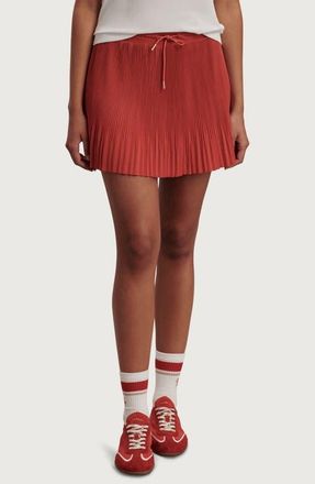 Varley Davina Pleated High Waist Skort in Baked Apple at Nordstrom, Size X-Large