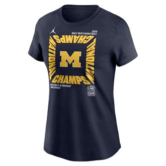 Nike Jordan Womens Michigan (Mens) Jordan College T-Shirt in Blue | W11942P461FFMI-NAV