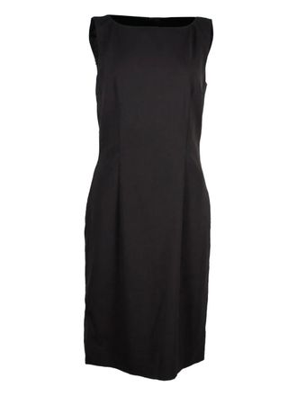 BOSS Dirusa crew-neck pencil dress - women - Wool - 4 - Black