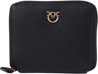 Pinko Love Birds Portemonnee - Dames - Portefeuilles - Zwart - ONE Size - Leer - Accessoires