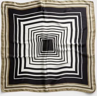 Simons Womens Brass geometric pattern scarf