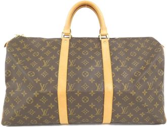 Louis Vuitton Marron Coated Canvas Boston Bag (Pre-Owned)