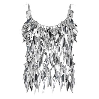 Paco Rabanne Sleeveless Tops, female, Gray, Size: XS Top Chainmail