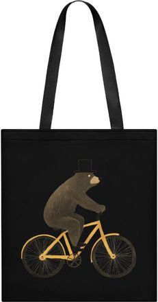 Generic Brown Bear Rider Womens Tote Casual Shopping Bag Lightweight Shoulder Bags Hobos Handbag for Work Travel Daily 35x40cm